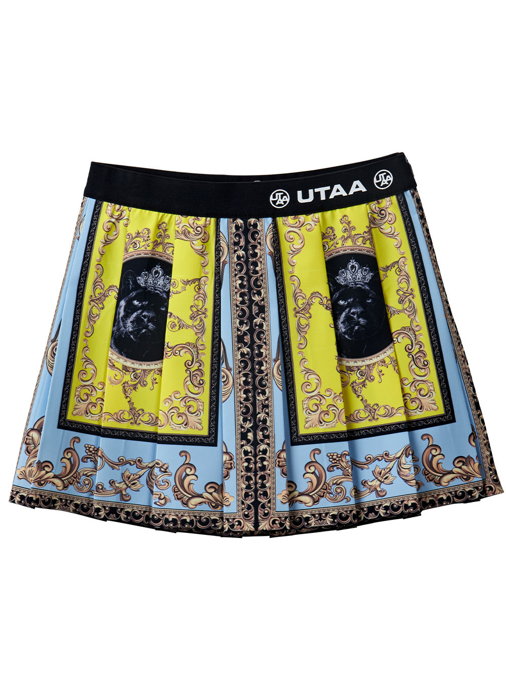 UTAA Neon Baroque Short Skirt : Sky Blue (UB2SKF301SB)