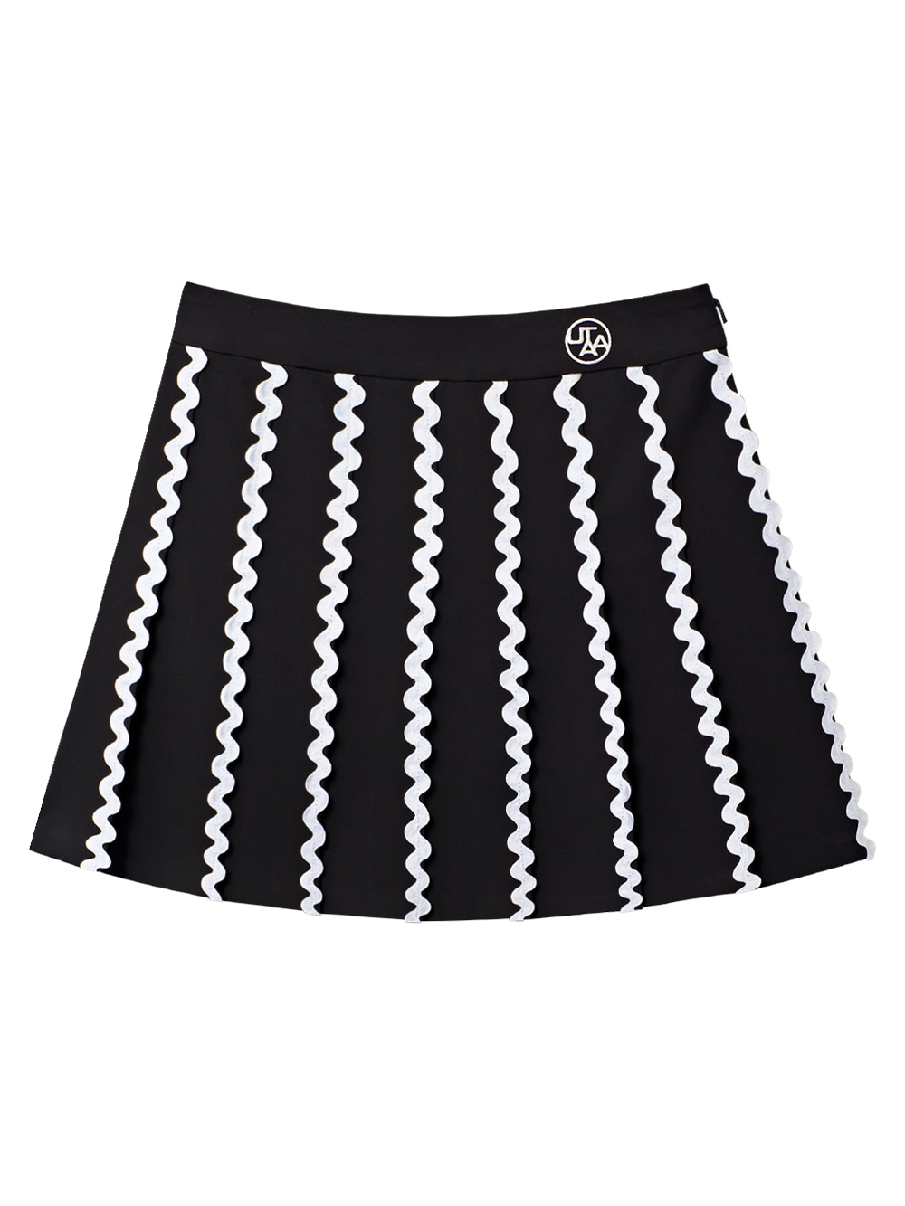 UTAA Tilde Wave Pleats Skirt : Black (UB2SKF260BK)