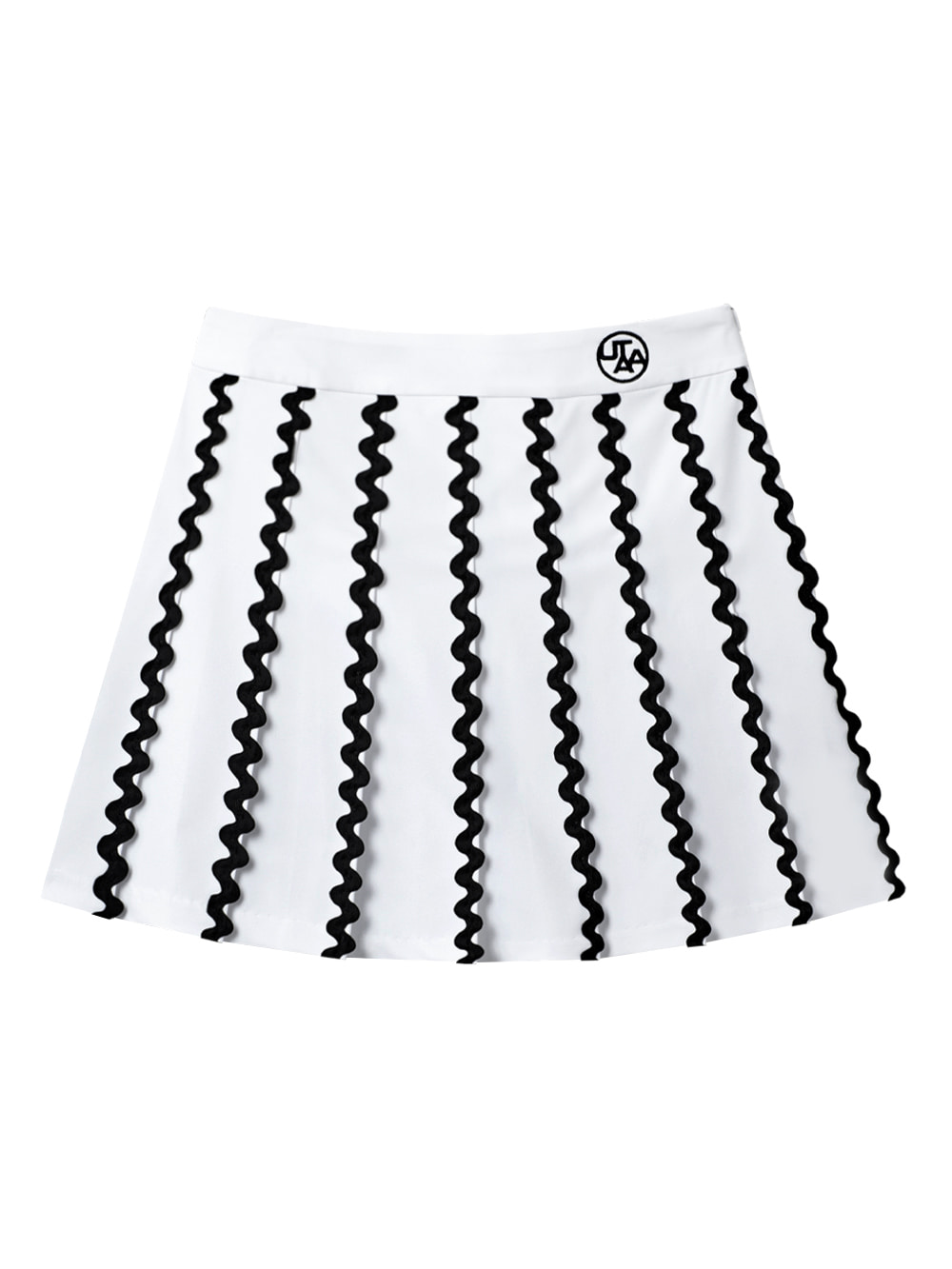 UTAA Tilde Wave Pleats Skirt : White (UB2SKF260WH)