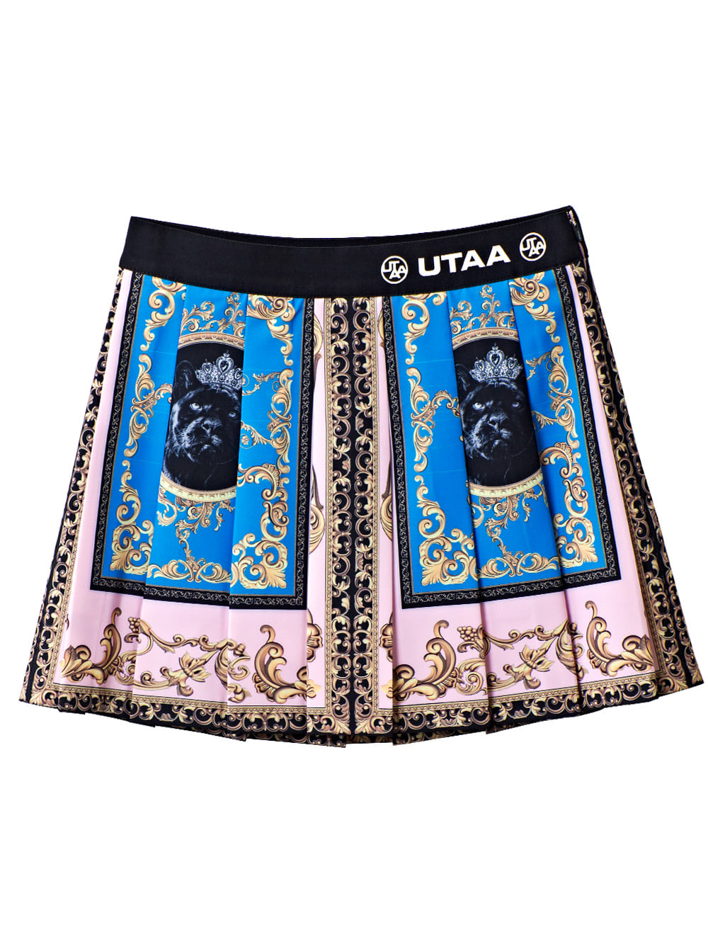 UTAA Neon Baroque Short Skirt : Light Pink (UB2SKF301LP)