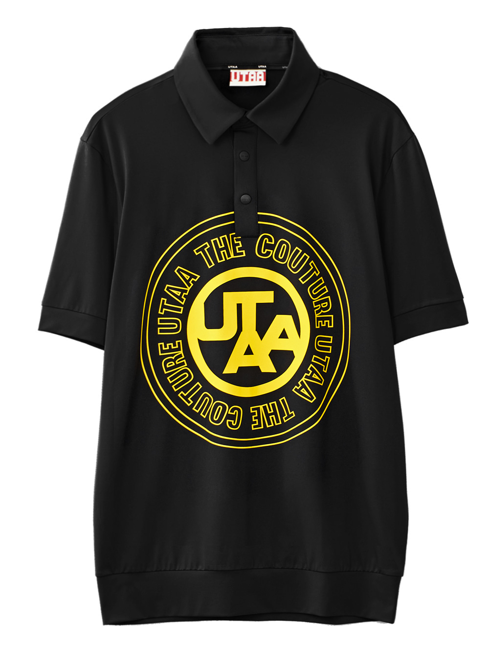 UTAA Circle Emblem Polo shirts : Men&#039;s Black (UB3TSM332BK)
