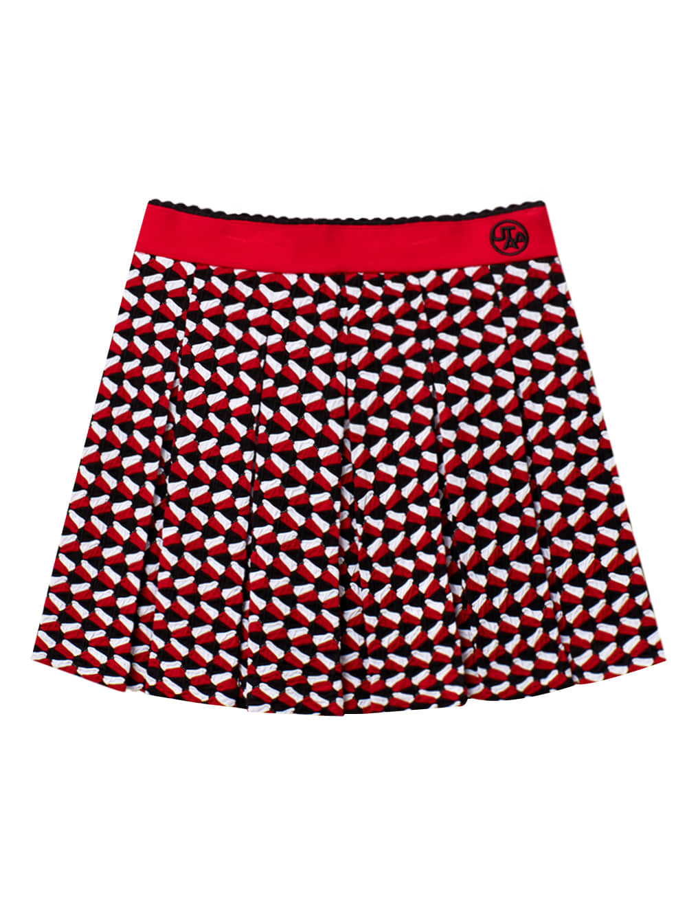 UTAA Spread Crinkle Flare Skirt : Red (UB3SSF721RD)