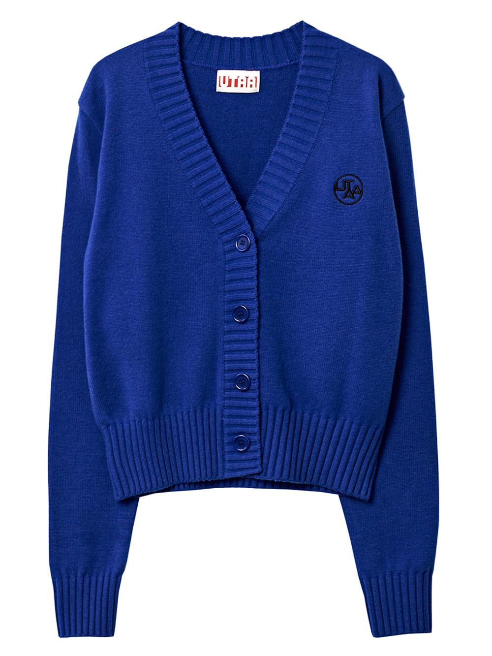 UTAA Charming V-neck Knit  Cardigan : Women&#039;s Blue (UB3KCF425BL)