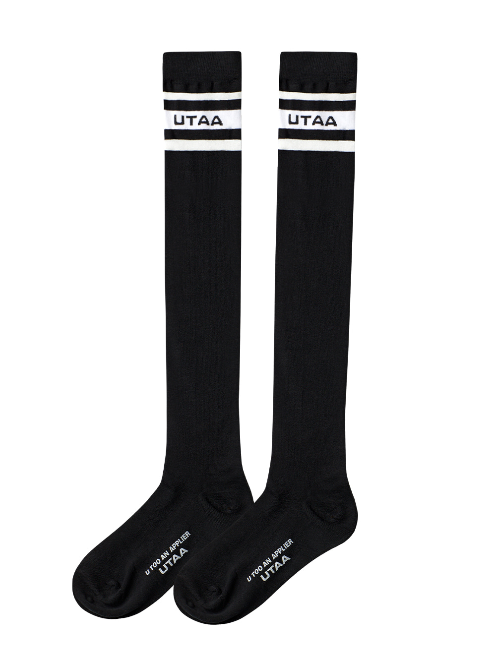 UTAA Neon Passenger Logo Knee Socks : Black(UC0GSF158BK)
