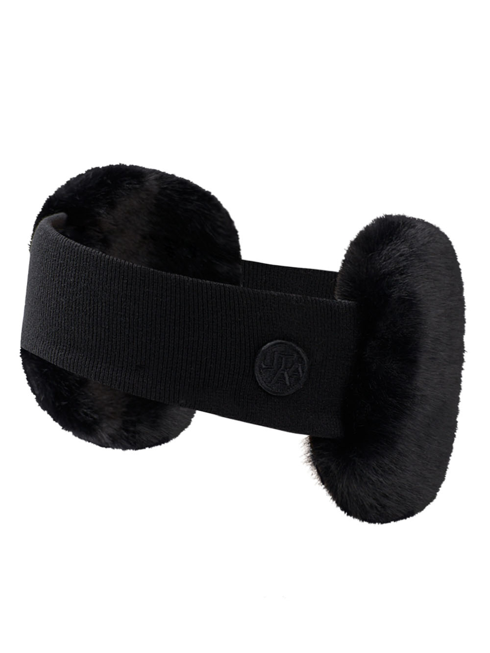 UTAA Symbol Knit Fur Ear Warmer : Black(UB4GXU626BK)