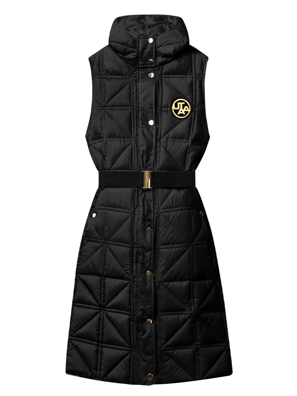 UTAA Gold Long Down Padding Vest : Women&#039;s Black (UB4DVF748BK)