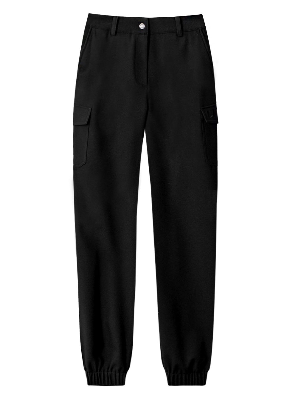 UTAA Slogan Flap Pocket Jogger Pants : Women&#039;s Black (UC1PTF764BK)