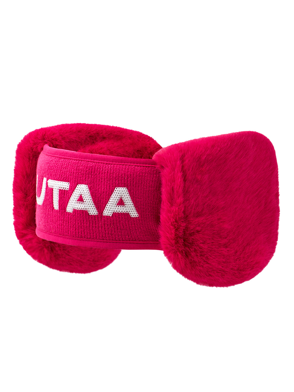 UTAA Logo Spangle Fur Ear Warmer : Pink(UB4GXF624PK)