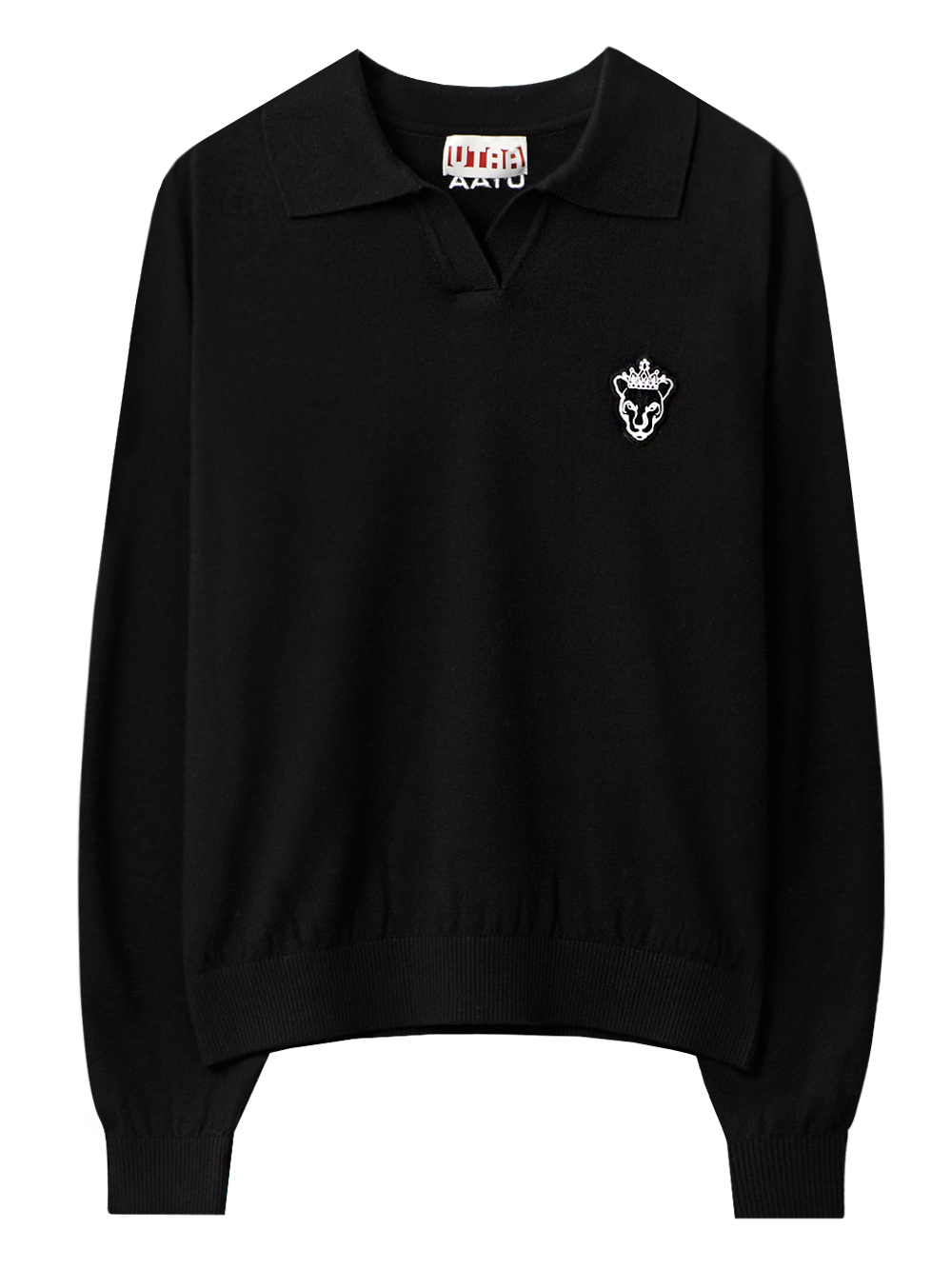 UTAA Panther Openneck Knit Pullover : Men&#039;s Black(UC1KTM413BK)