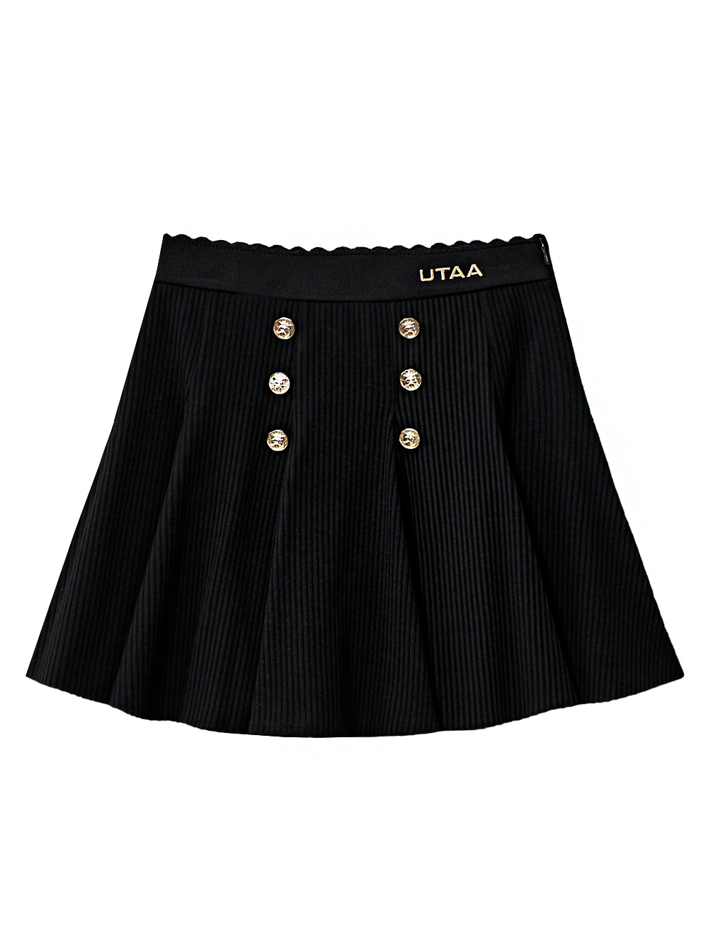 UTAA Ducat Pinking Flare Skirt : Women&#039;s Black(UC2SSF410BK)
