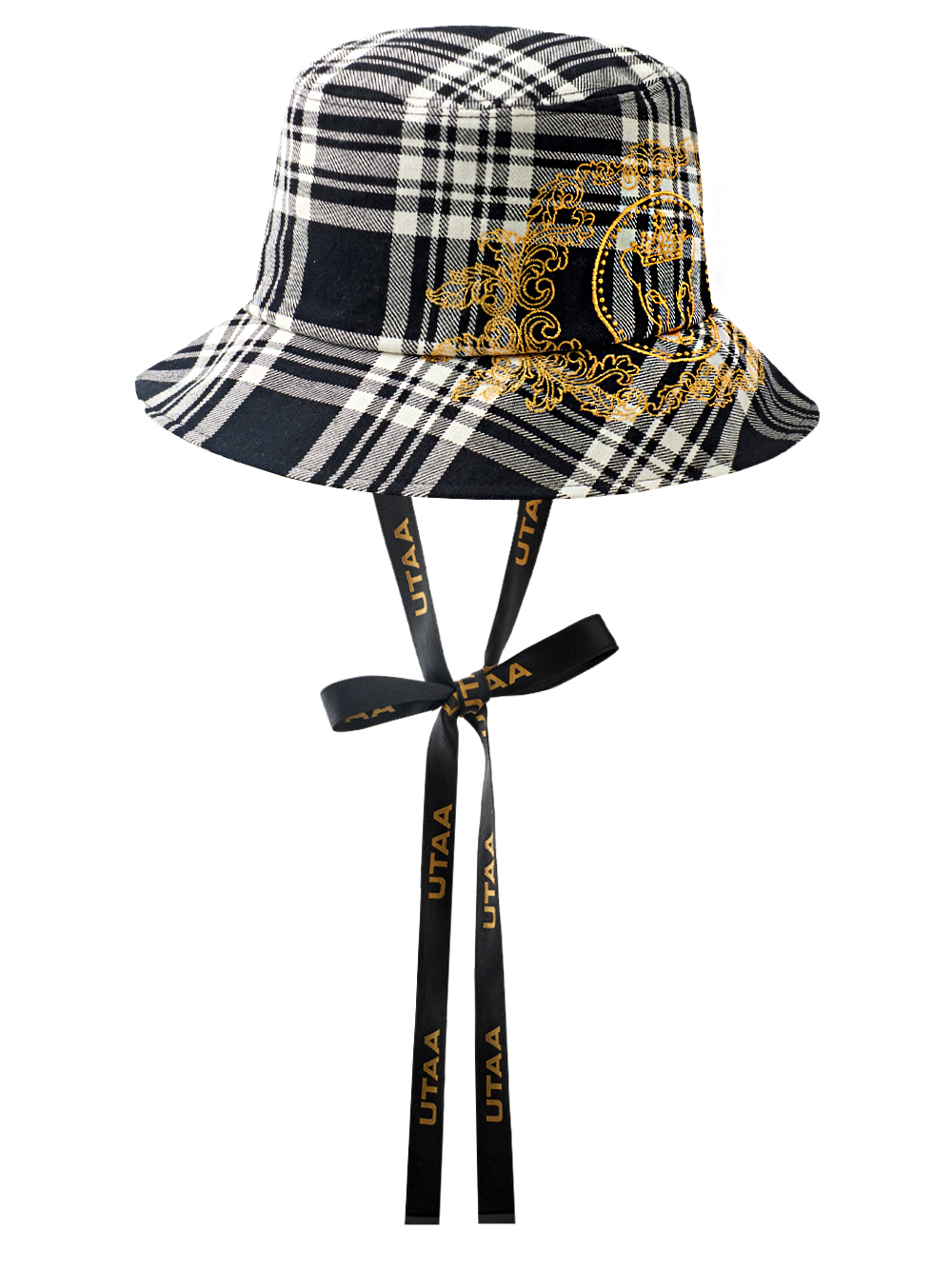UTAA Imperial Gold Check Bucket Hat : Women&#039;s Black(UC0GCF163BK)