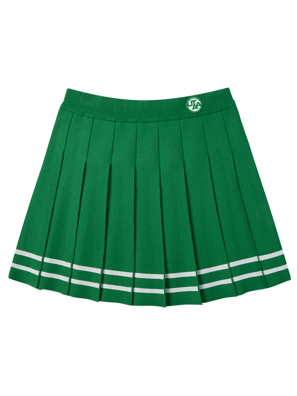 UTAA Classy Stripe Knit Flare Skirt  : Women&#039;s Green(UC2SKF255GN)