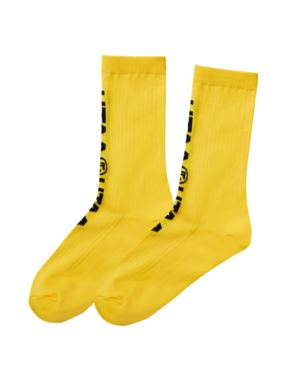 UTAA Double Logo Socks : Yellow  (UC0GSF142YE)