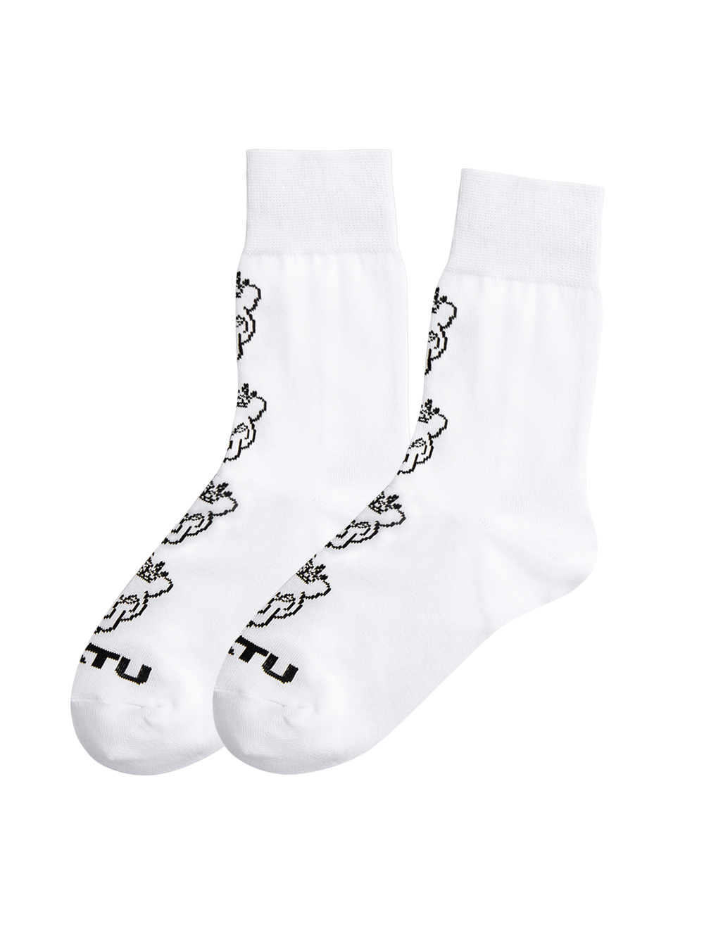 UTAA Crown Panther Socks : White  (UC0GSF146WH)