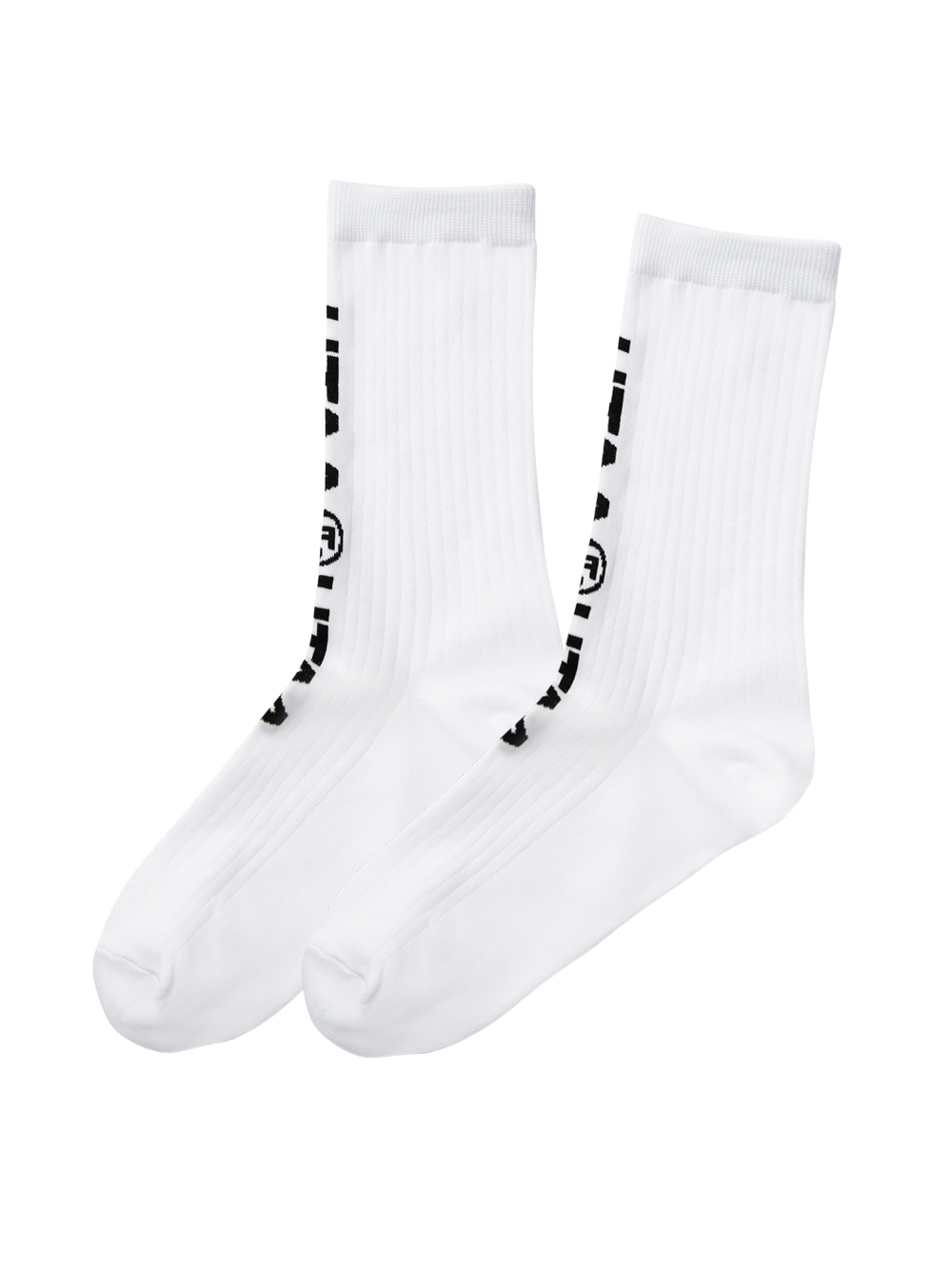 UTAA Double Logo Socks : White  (UC0GSF142WH)