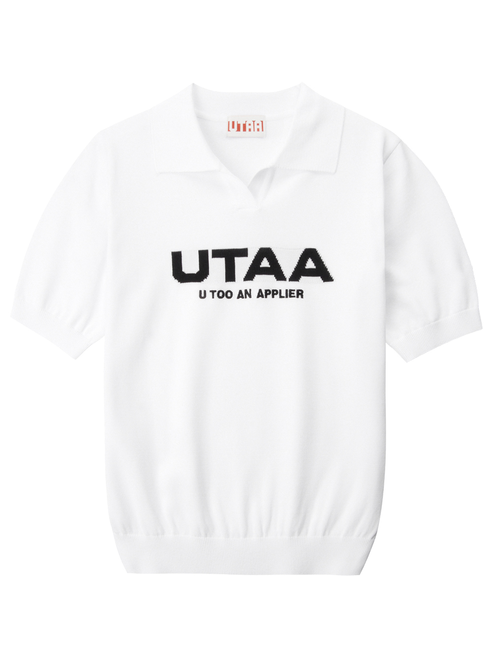 UTAA Putt Logo Knit PK T-Shirts : Men&#039;s White  (UC2KTM259WH)