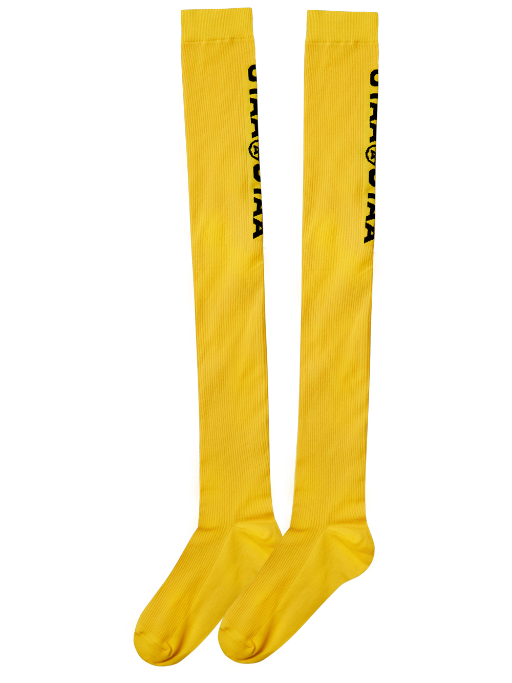 UTAA Double Logo Knee Socks : Yellow  (UC0GSF143YE)