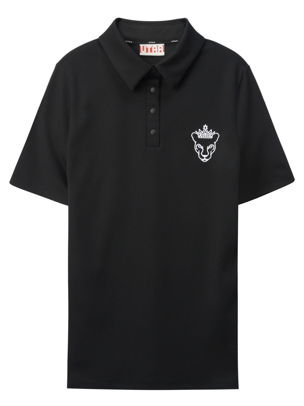 UTAA Crown Panther Emblem PK T-Shirts : Men&#039;s Black  (UC2TSM429BK)