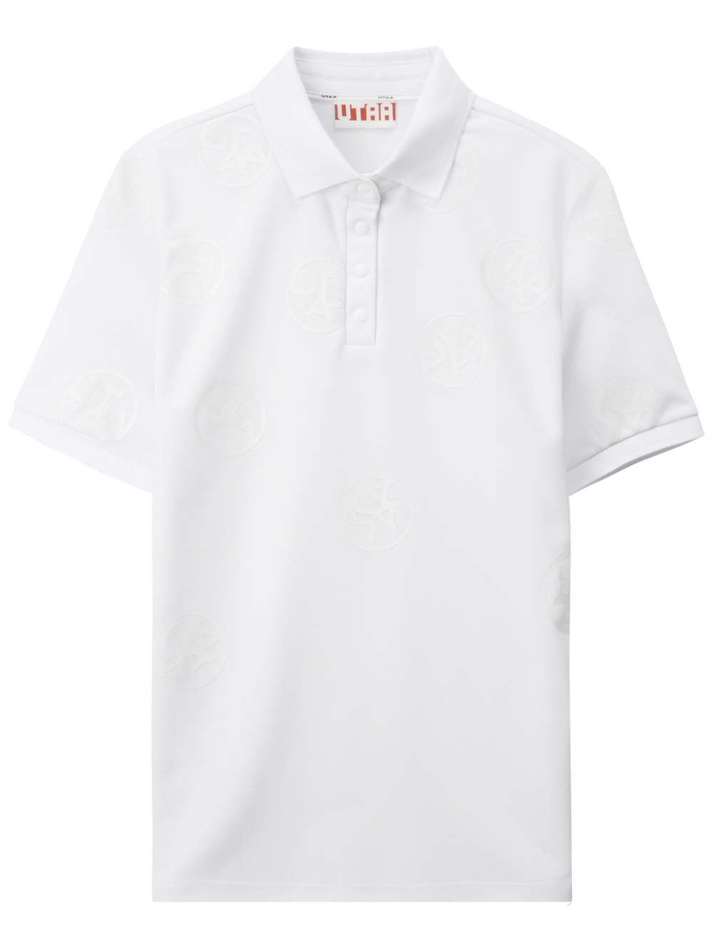 UTAA Logo Drop PK T-Shirts  : Men&#039;s White  (UC2TSM295WH)