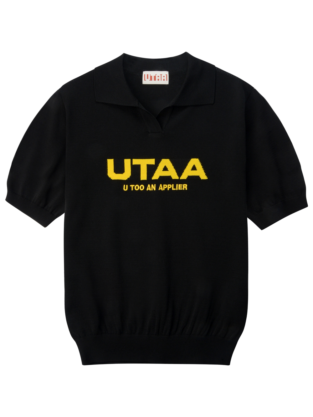 UTAA Putt Logo Knit PK T-Shirts : Men&#039;s Black  (UC2KTM259BK)