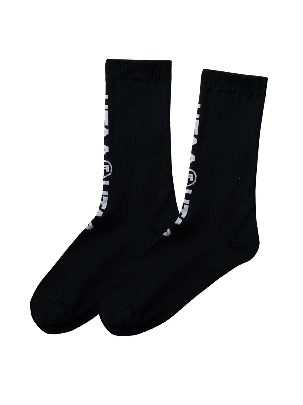 UTAA Double Logo Socks : Black  (UC0GSF142BK)