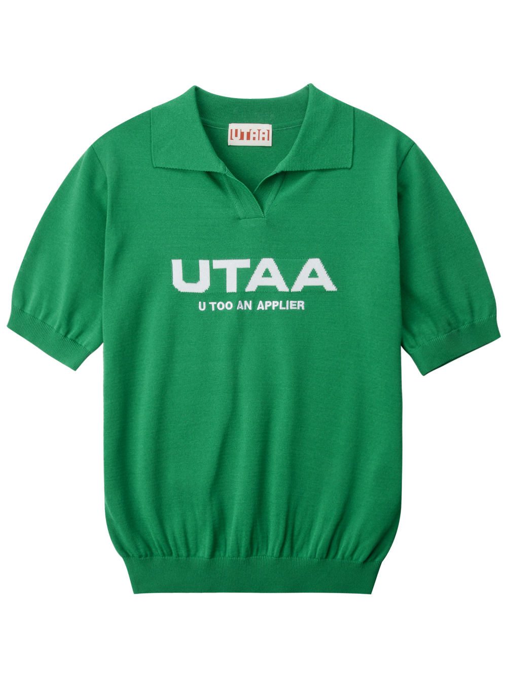 UTAA Putt Logo Knit PK T-Shirts : Men&#039;s Green  (UC2KTM259GN)