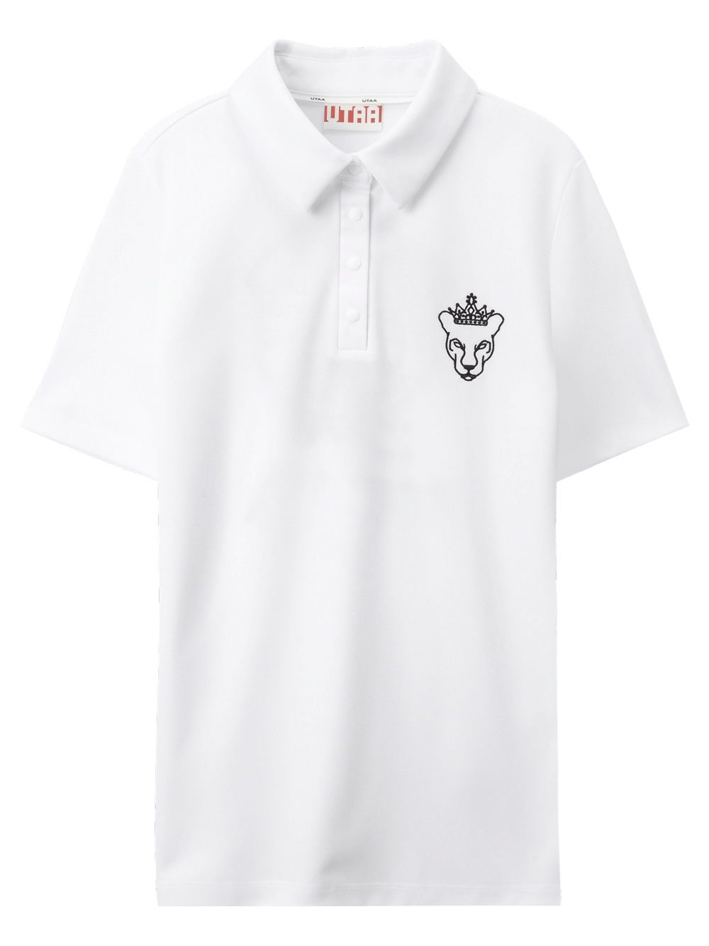UTAA Crown Panther Emblem PK T-Shirts : Men&#039;s White  (UC2TSM429WH)