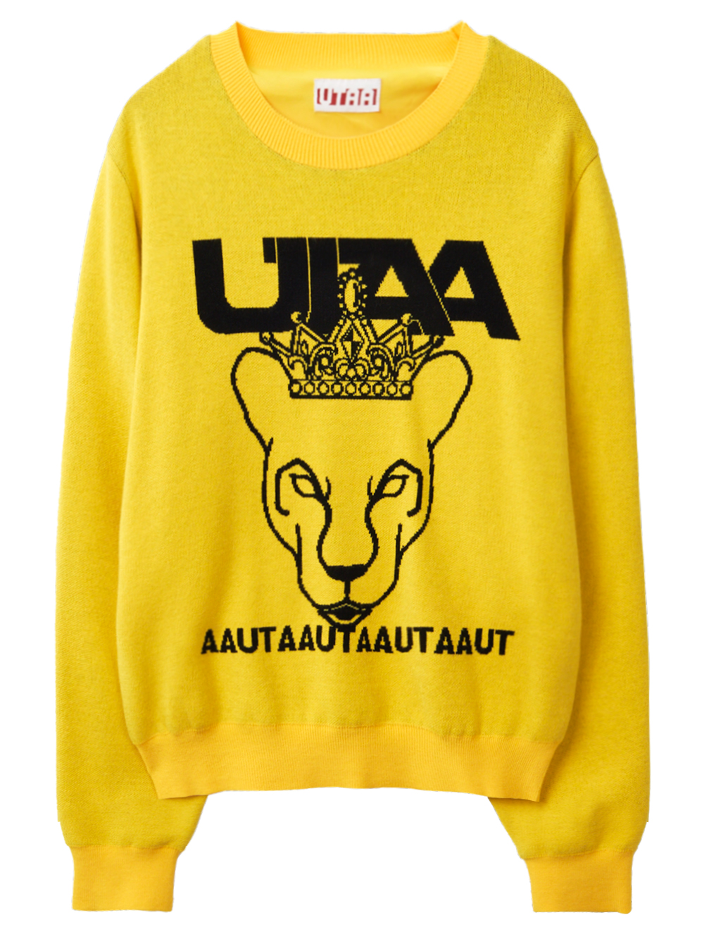 UTAA Crown Panther Knit Pullover : Men&#039;s Yellow (UC4KTM538YE)