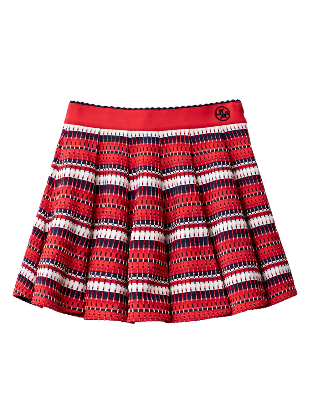 UTAA Spread Pattern Pinking Flare Skirt : Red (UB3SSF720RD)