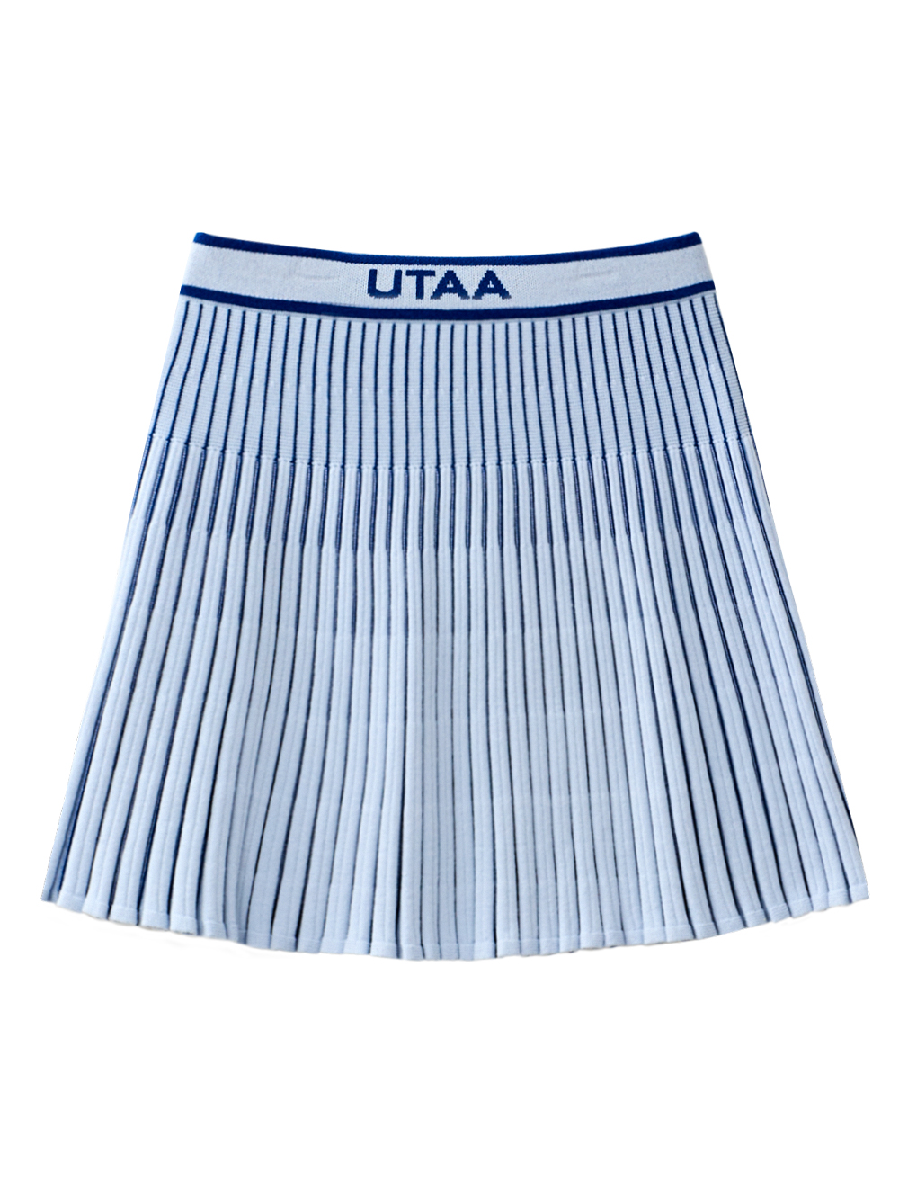 UTAA Vertical Stripe Pleats Long Skirt : Sky Blue (UB3SKF420SB)