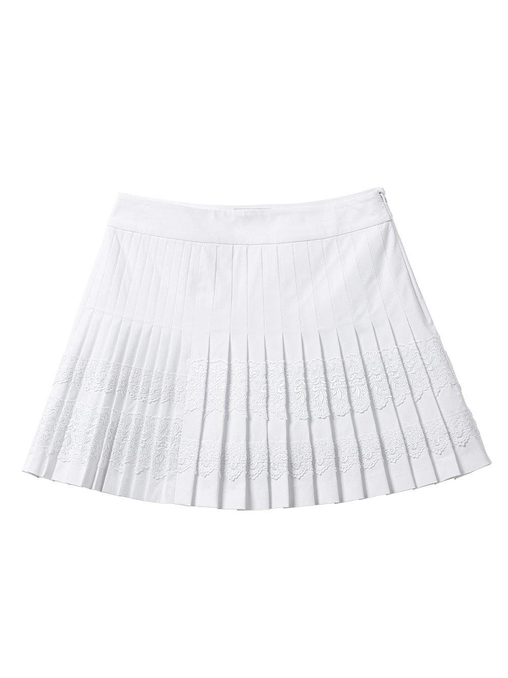 UTAA Lace Flare Skirt : White (UB2SKF220WH)