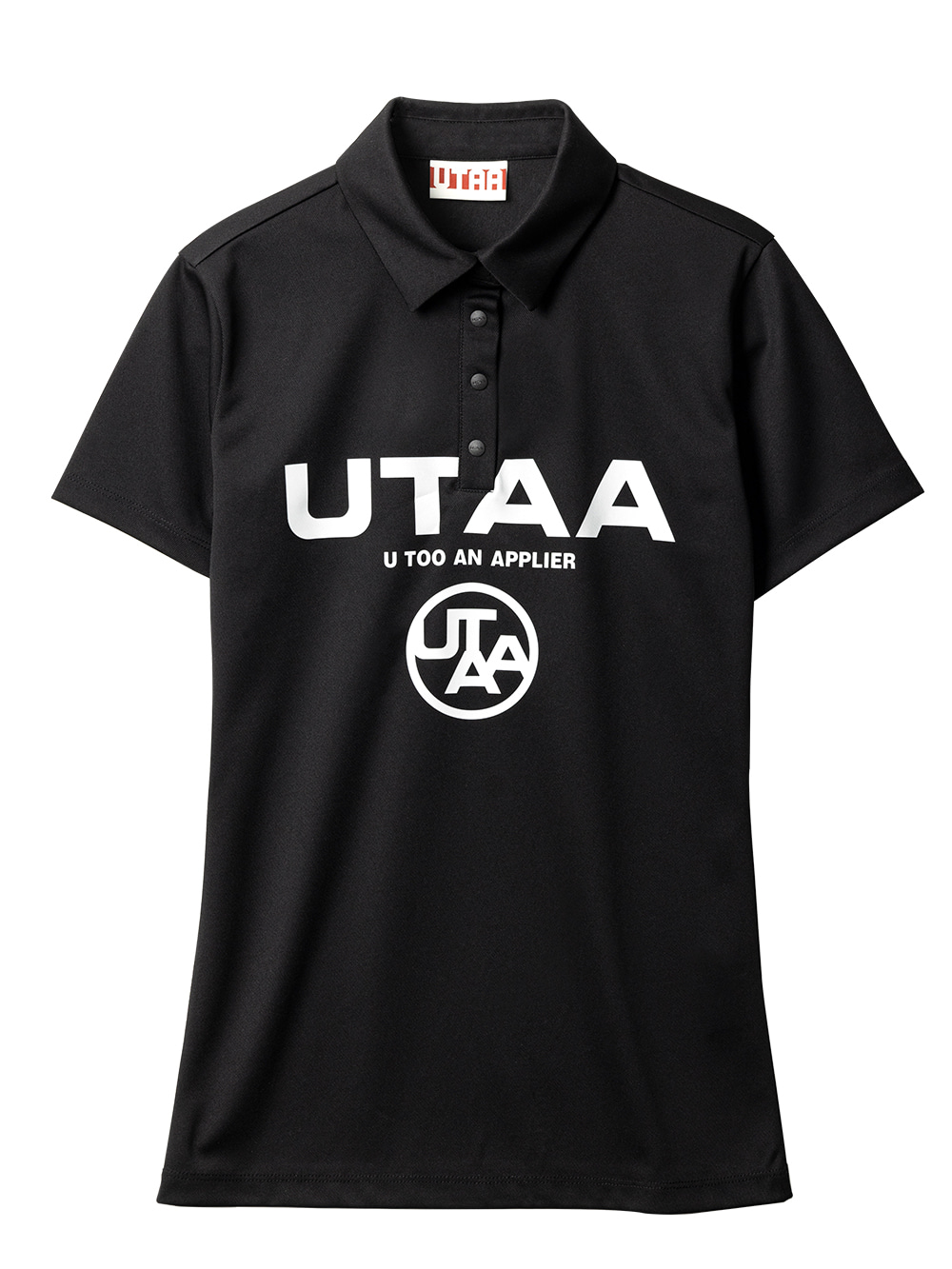 UTAA Slogan Logo PK T-shirts : Womens  (UA2TSF421BK)