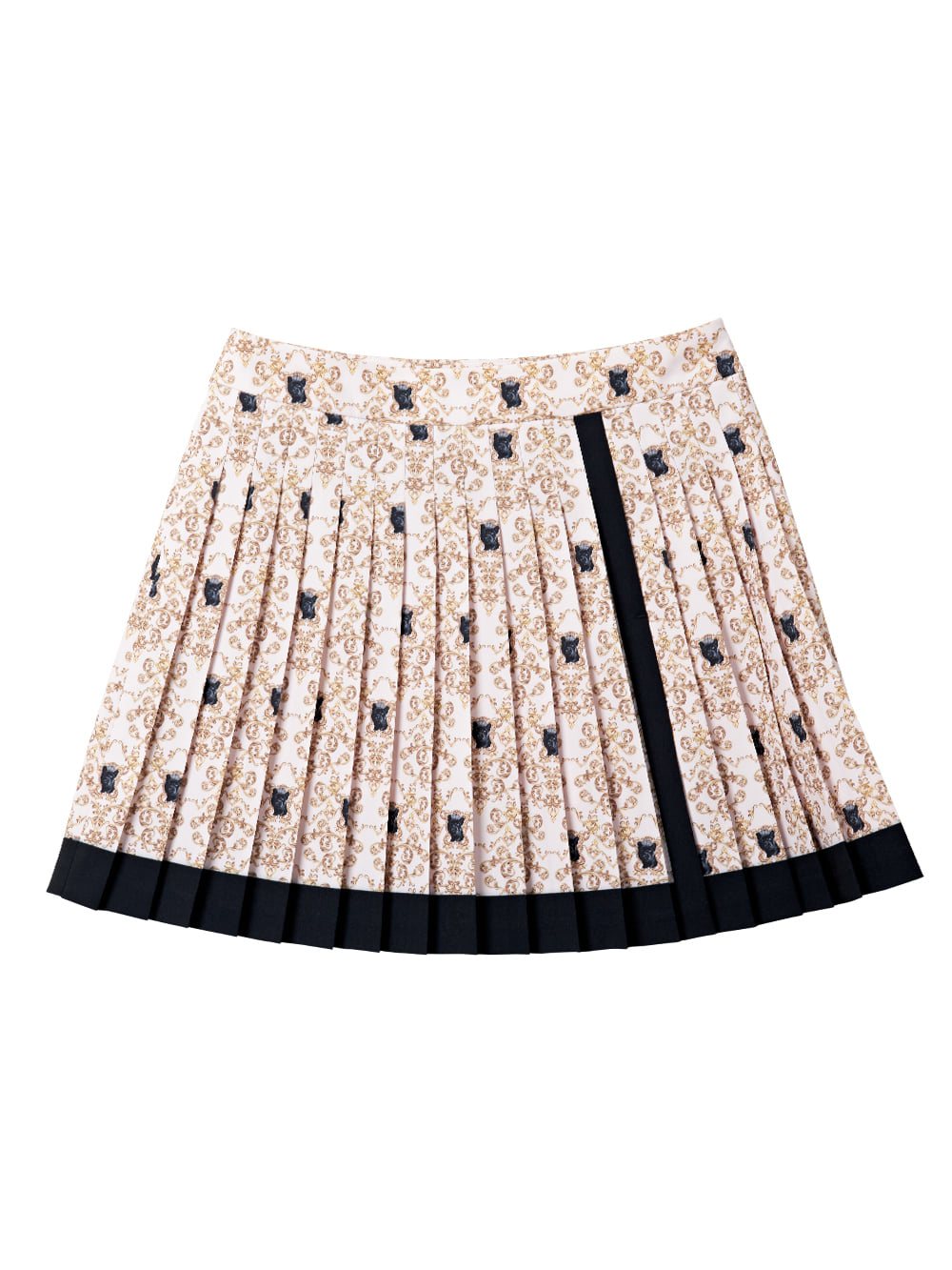 UTAA Dotted Panther Black Line Skirt : Light Pink  (UB1SKF233LP)