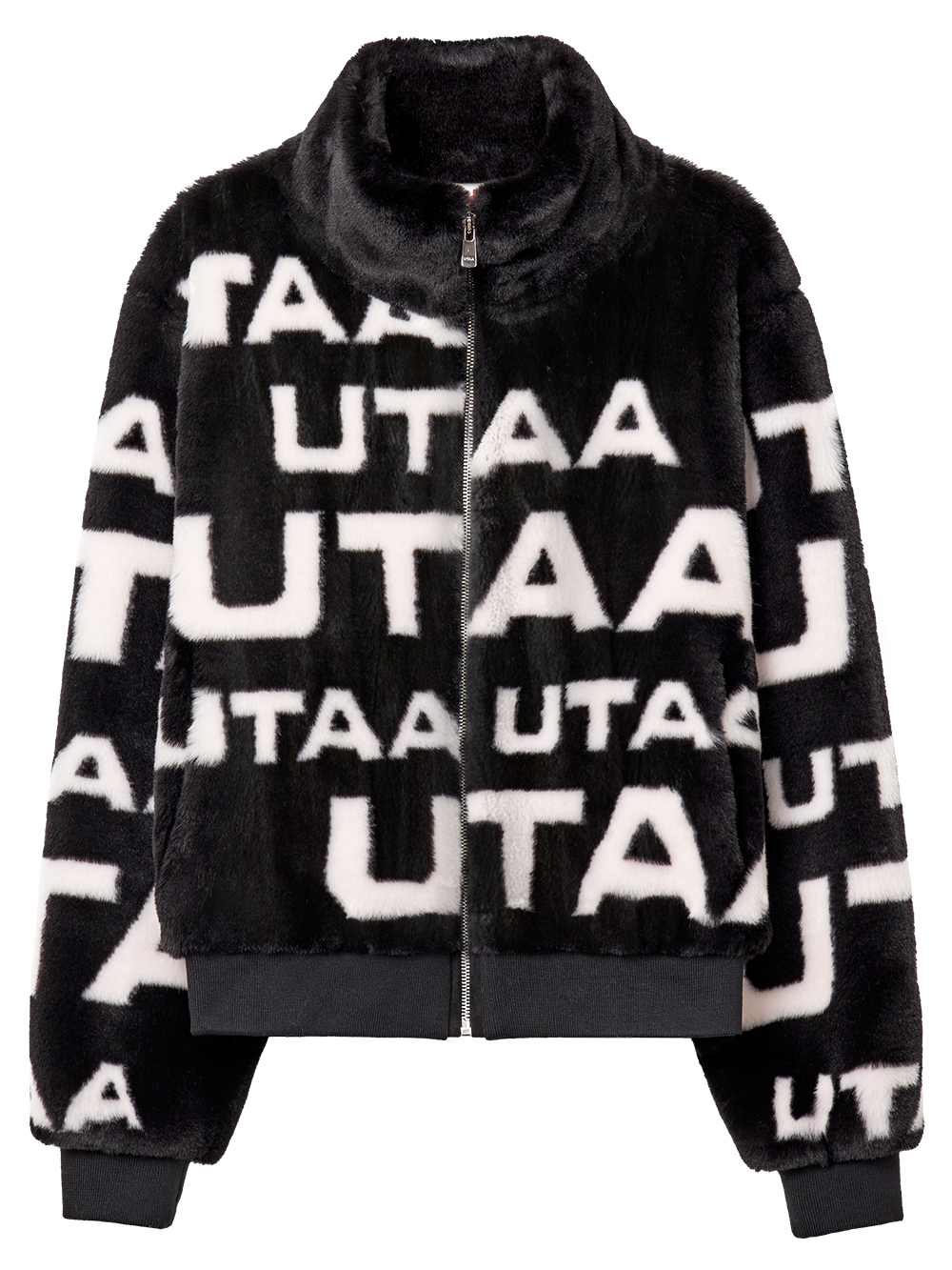 UTAA Signal Logo Fur Jacket : Womens (UA4LTF835BK)