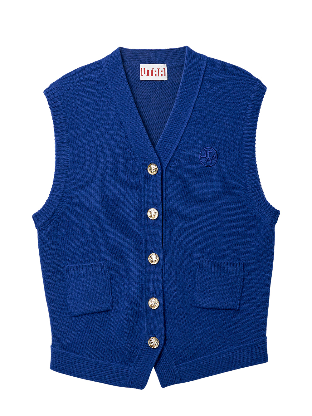 UTAA Ducat Pocket Knit Vest : Women&#039;s Blue (UA3KVF801BL)