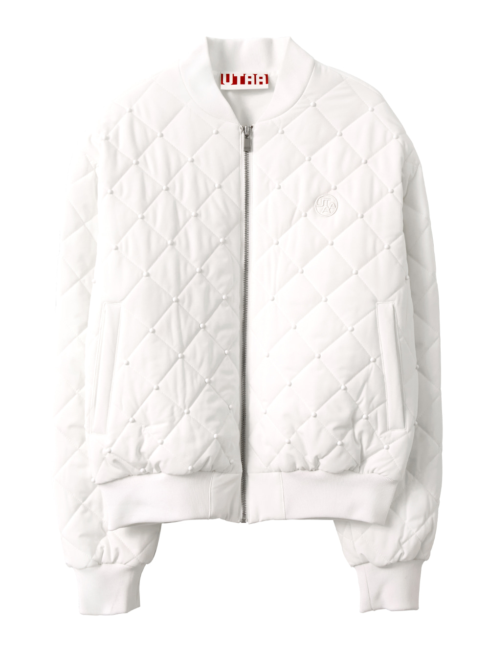 UTAA Pearl Dia Quilting Blouson Jacket : White (UA4JPF590WH)
