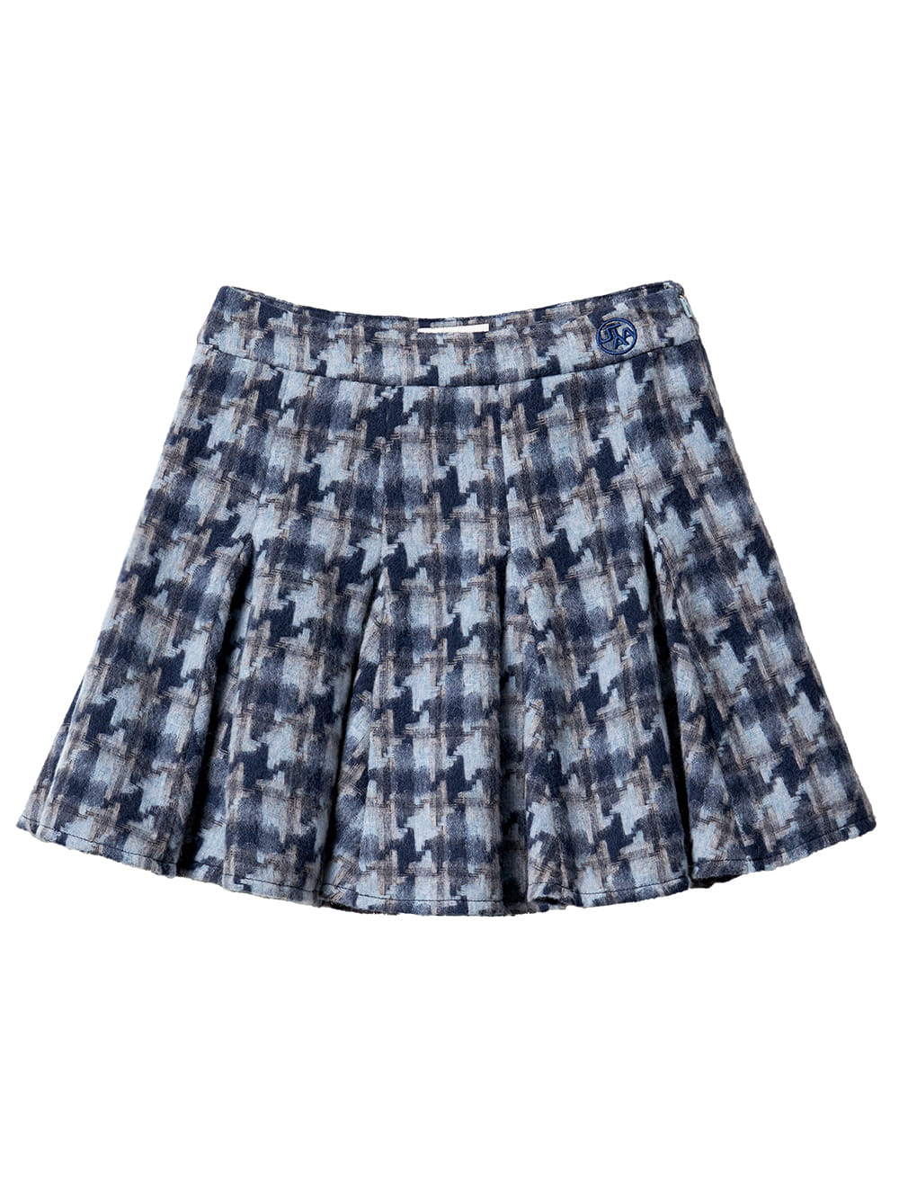 UTAA Cross Wool Check Flare Skirt : Sky Blue (UA4SKF736SB)