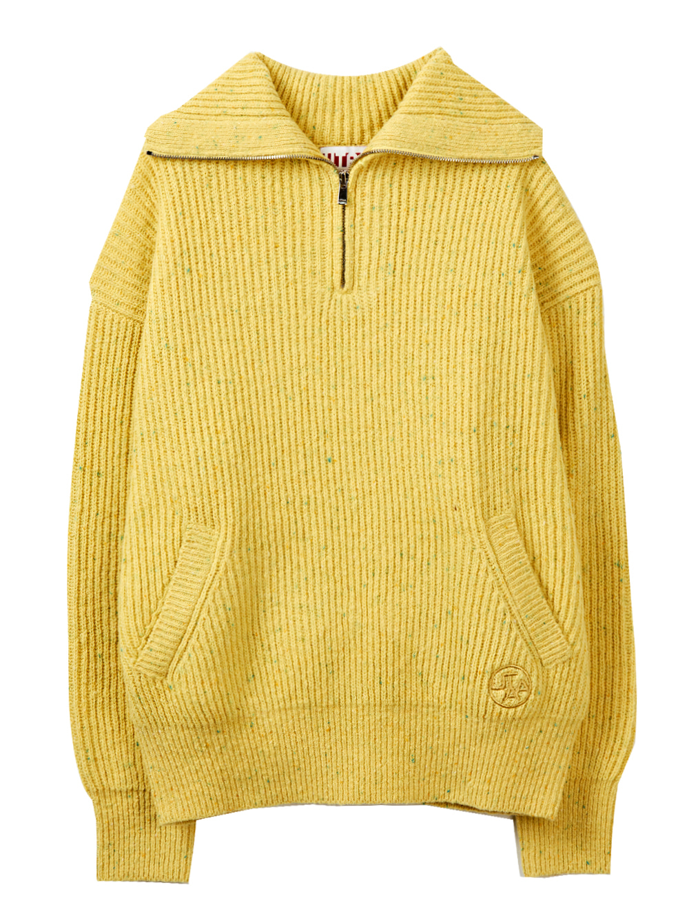 UTAA Dyed Over Highneck Knit Pullover : Yellow (UB1KTF120YE)