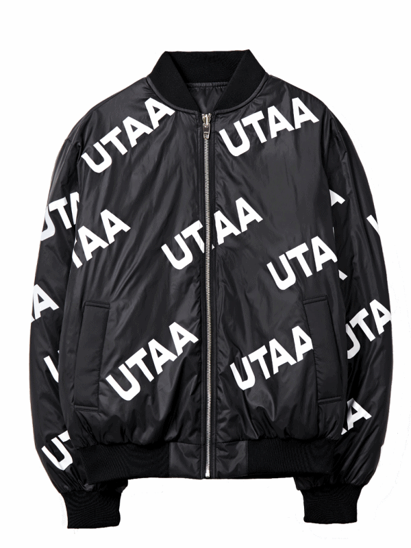 UTAA Logo Wave Reversible Down Jumper : Black (UA4DJF613BK)
