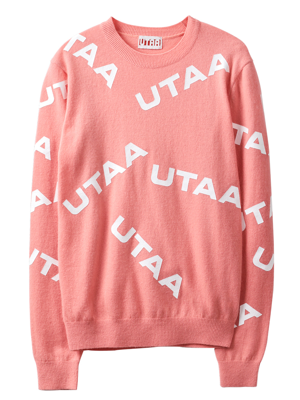 UTAA Logo Traffic Knit Pullover  : Women&#039;s Pink (UB1KTF110PK)