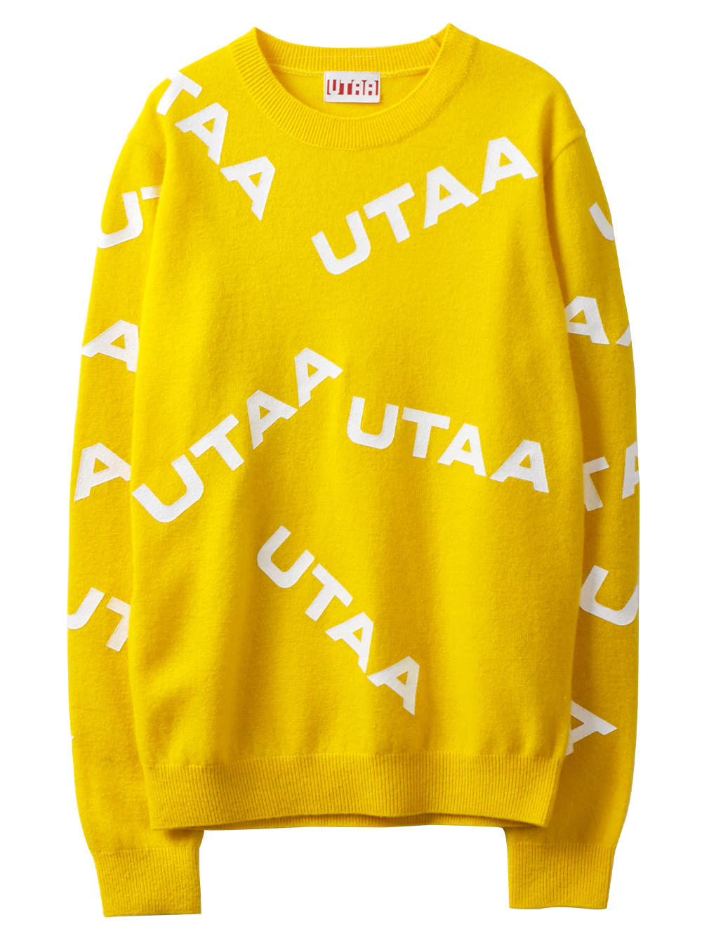 UTAA Logo Traffic Knit Pullover  : Women&#039;s Yellow (UB1KTF110YE)