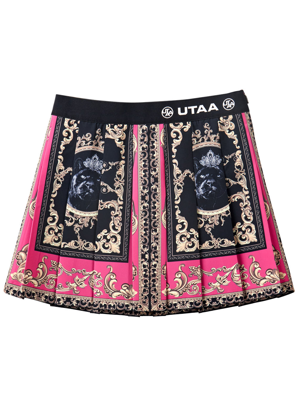 UTAA Neon Baroque Short Skirt : Pink (UB2SKF301PK)