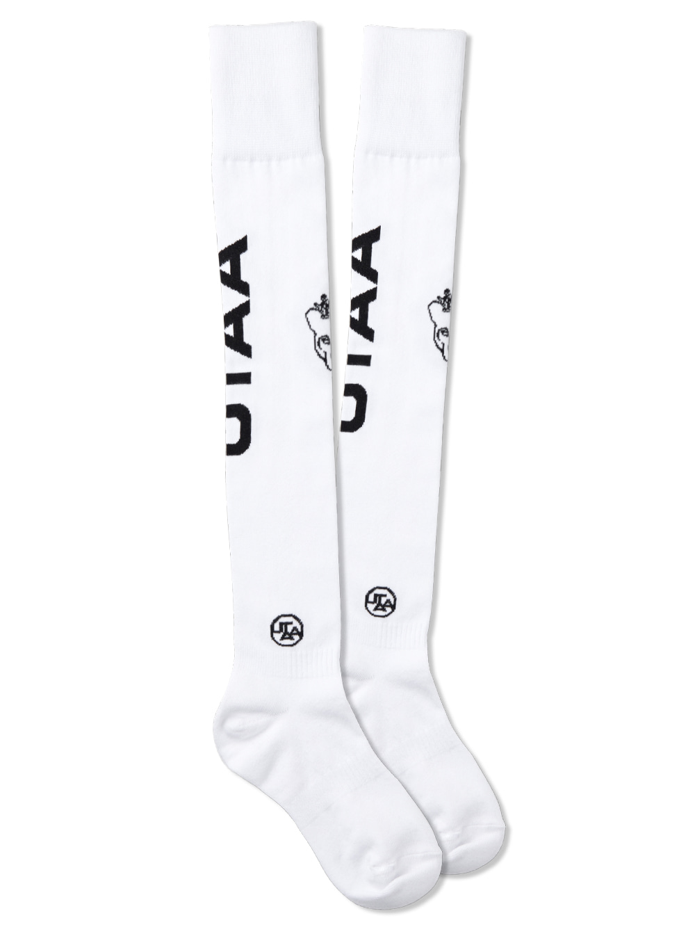 UTAA Panther Logo Over Knee Socks : White (UB0GSF126WH)