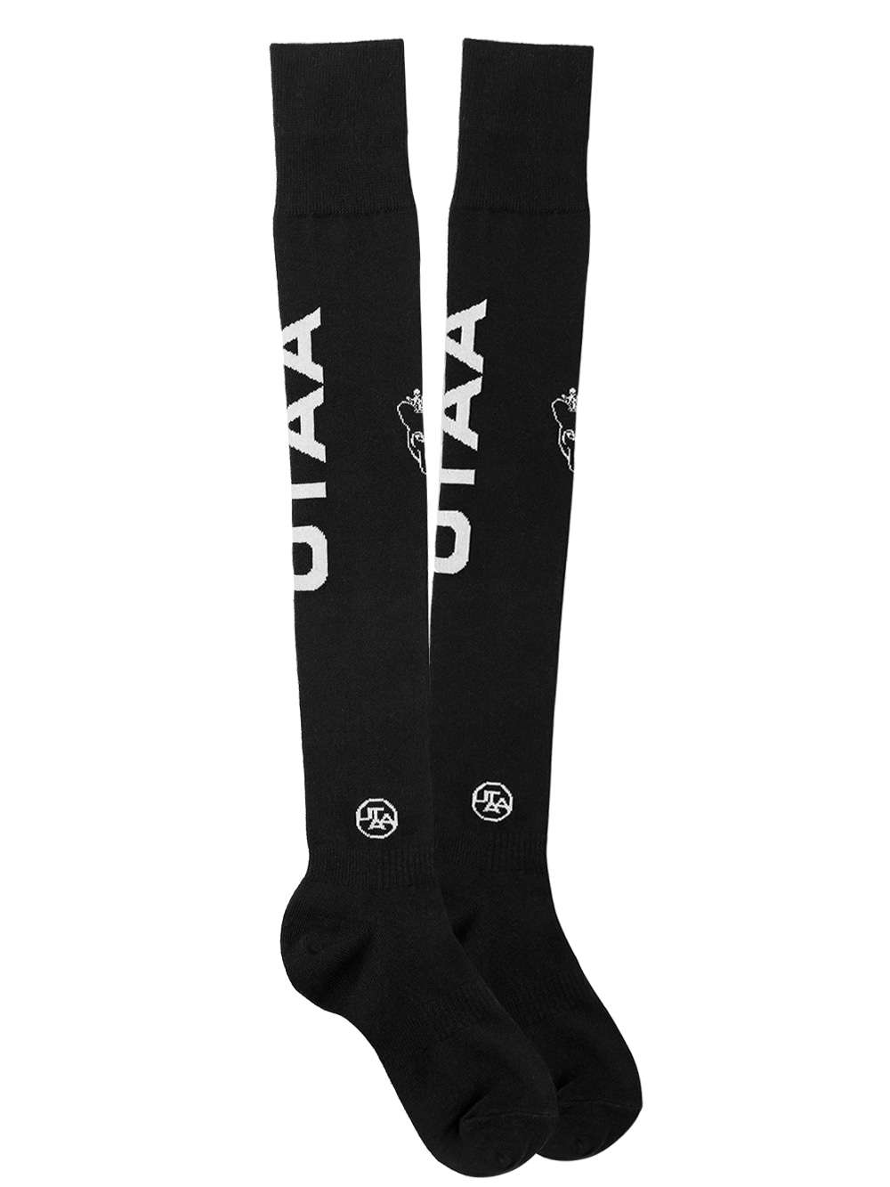 UTAA Panther Logo Over Knee Socks : Black (UB0GSF126BK)