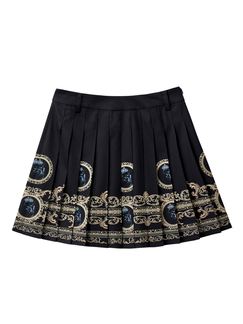UTAA Gold Empire Pleats Skirt (UB2SKF330BK)