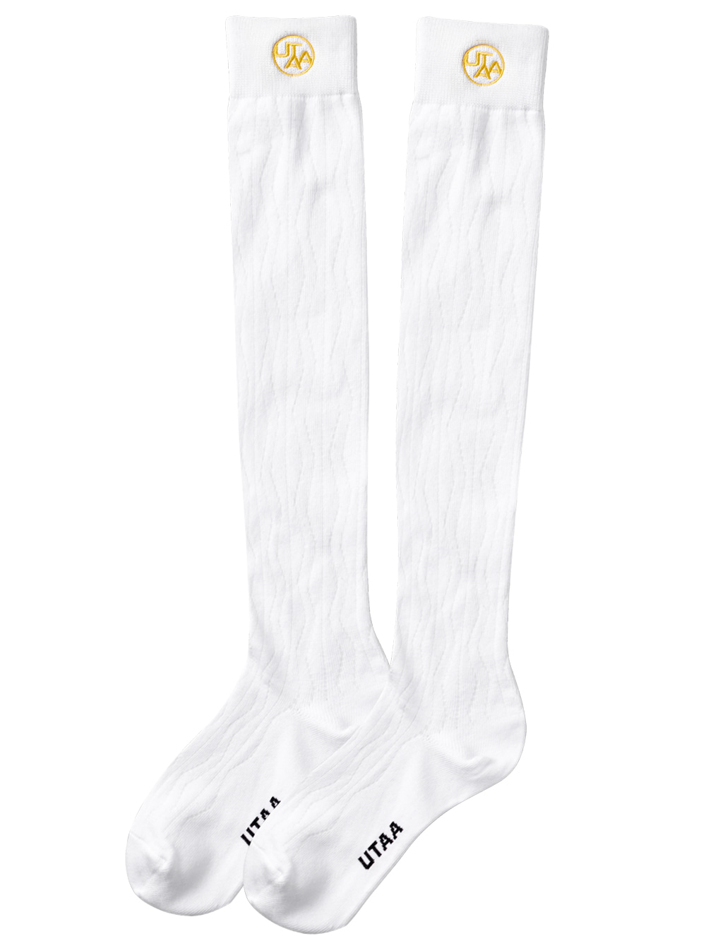 UTAA Gild Twill Knee Socks : White (UC0GSF155WH)