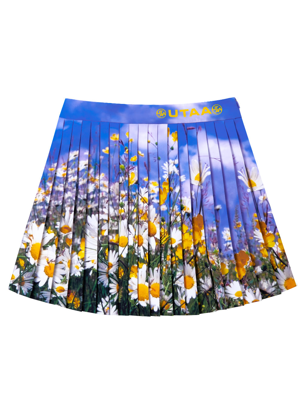 UTAA Wild Flower Pleats Skirt (UB2SKF481BL)