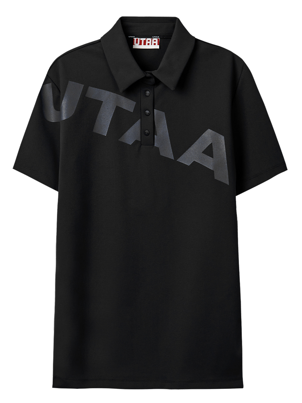 UTAA Bounce Logo Polo Shirts  : Men&#039;s Black (UB2TSM290BK)