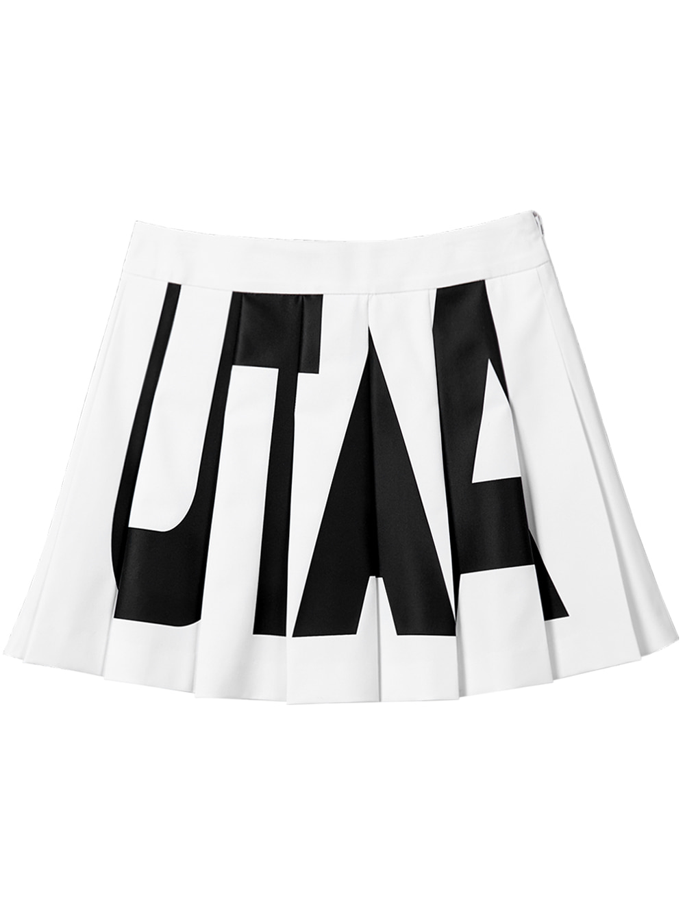 UTAA Bold Logo Flare Fan Skirt : White (UB2SKF112WH)