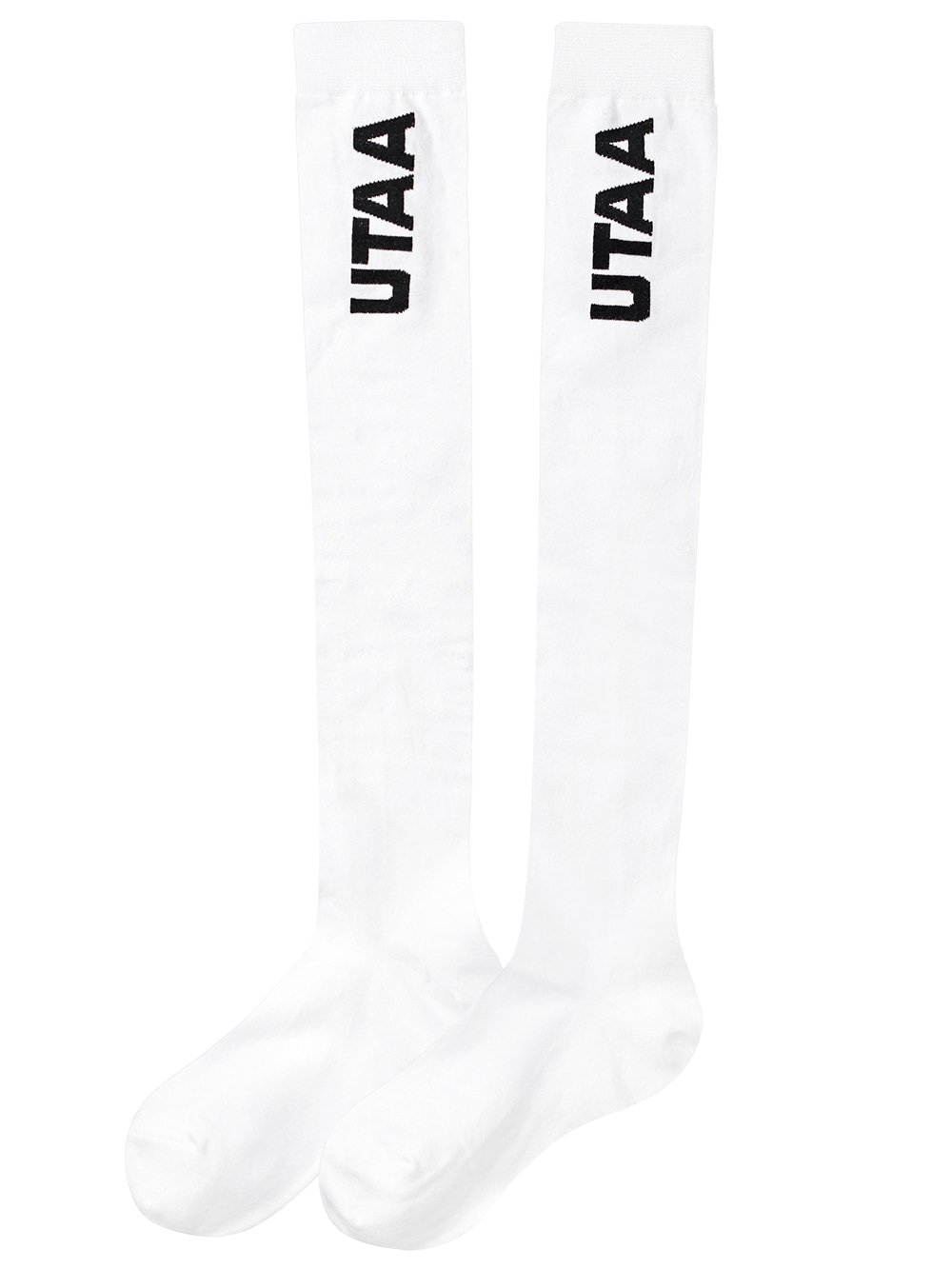 UTAA Logo Knee Socks : White (UB0GSF153WH)